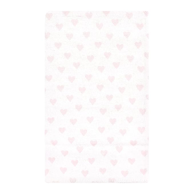 Hudson Baby Unisex Baby Cotton Flannel Burp Cloths, Pink Gray Elephant, One Size