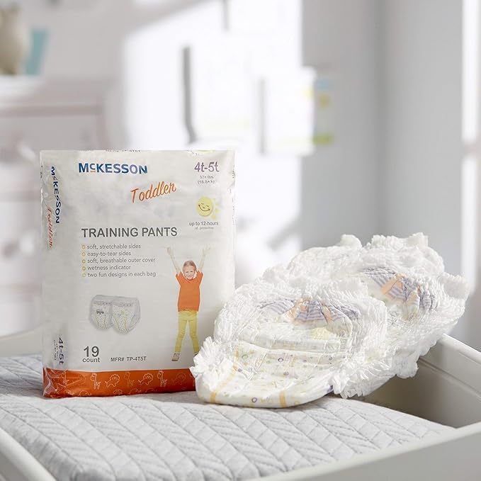 McKesson Toddler Training Pants, Size 4T to 5T (Over 37 lbs), 19 Count, 1 Pack