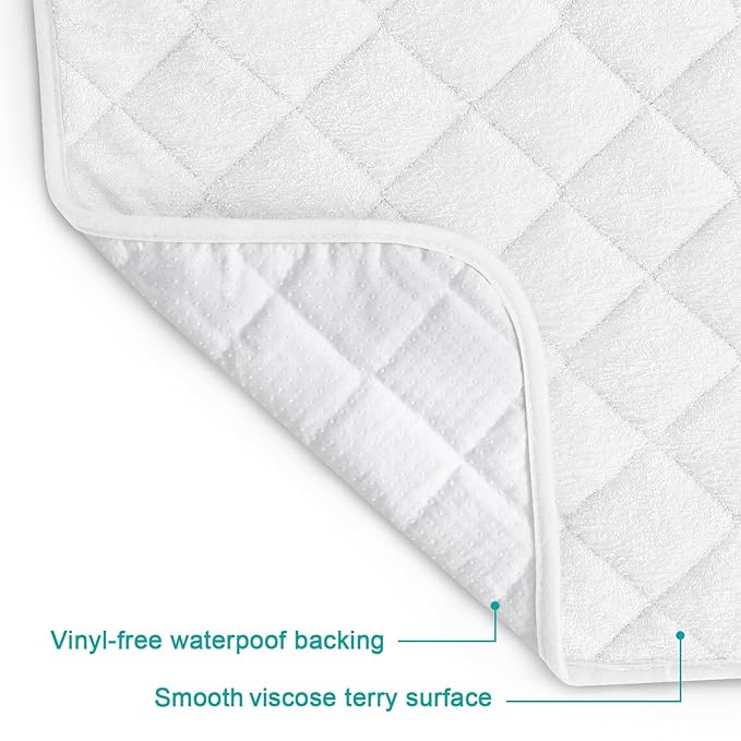 Changing Pad Liner - 5 Pack (Improved Thickness) 14" x 26" Superior Viscose Terry Surface, Waterproof & Absorbent Diaper Changing pad Liners
