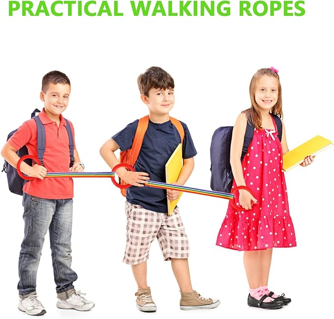Toddmomy Preschool Walking Rope with Handles Toddler Safety Leash Anti-Lost Line Rope for Kids Daycare Kindergarten Use Extendable Design