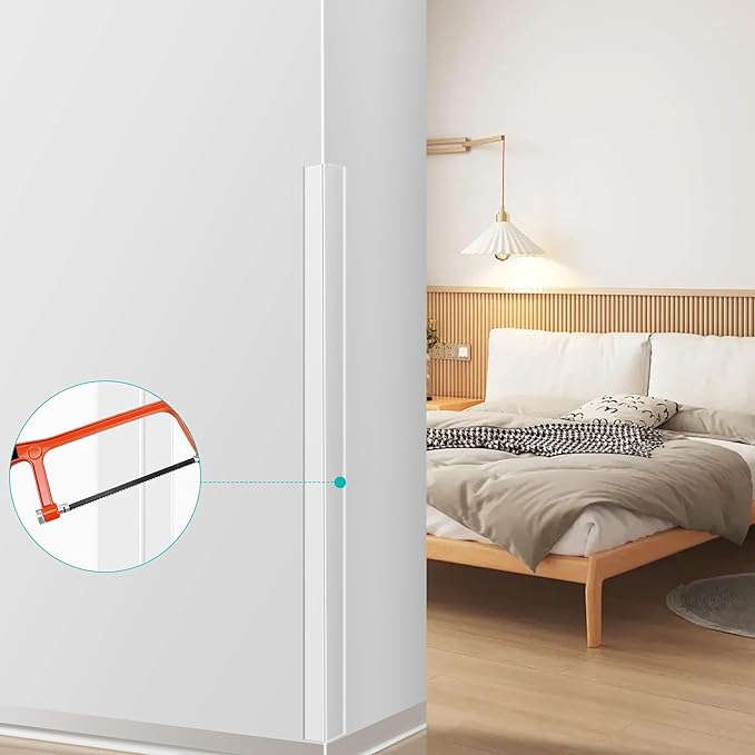 30x30mm Self Adhesive Corner Guard, 2pcs 31.5" Wall Corner Protector Strip, Flexible PVC Edge Trim, Peel and Stick Corner Protection for Furniture, Wall Edges & Table Corners