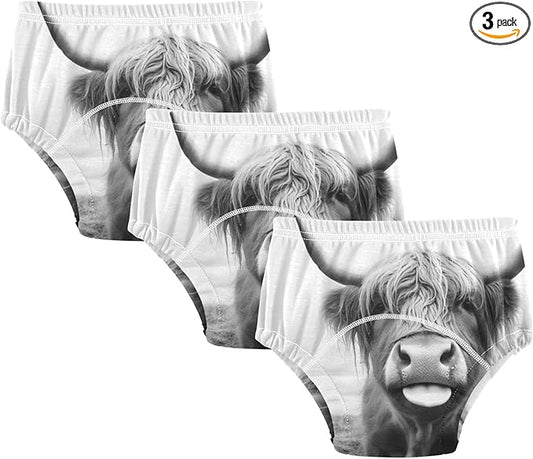 Baby Underwear Potty Training Absorb Water Potty Training Underwear Briefs for Toddler Girls 4T A Highland Cow Sticking Out Its Tongue