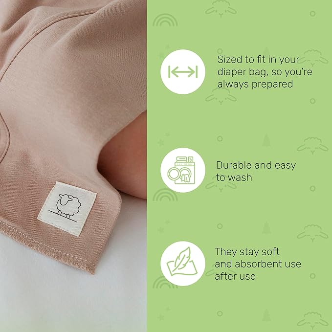 Snug Baby Cotton Burp Cloths, Absorbent, Lightweight, and Gentle Cotton for Mess-Free Moments, Baby Burp Cloths for Boys and Girls An Essential Addition to Every Parent's Diaper Bag