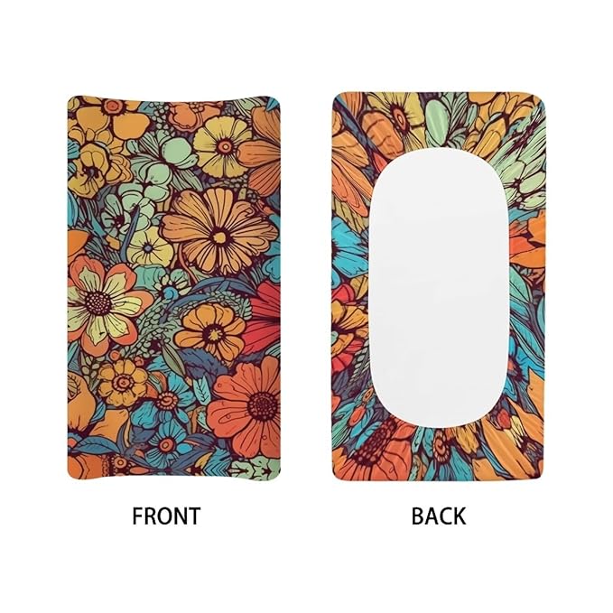 Boho Baby Changing Pad Cover Hippie Toddler Changing Table Covers Flower Baby Diaper Changing Table Pads Sheets Mat Newborn Infant