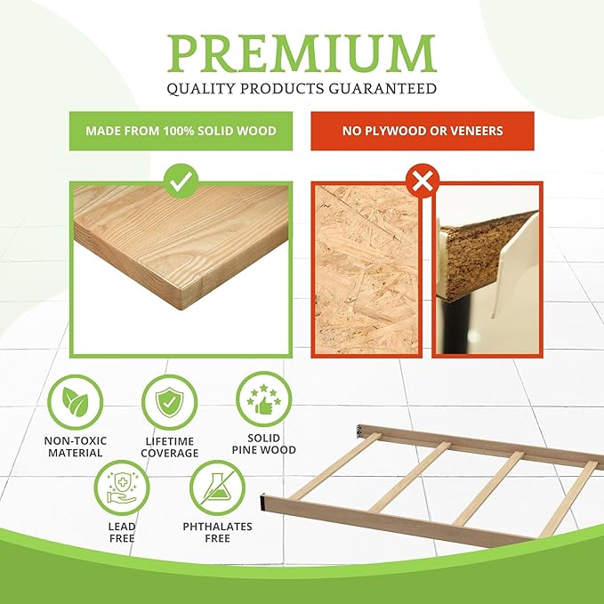 CC KITS Full-Size Conversion Kit Bed Rails Compatible with Simmons Kids Convertible Cribs by Delta Children - Solid Wood Rail - Toddler and Adult Bed Rail for Full-Size (Rustic Driftwood, BOLT-ON KIT)