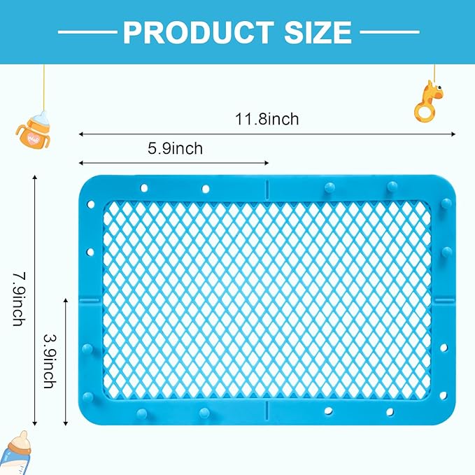Silicone Dishwasher Basket for Baby Items Dishwasher Bag for Small Items Dishwasher Bottle Parts Basket Bottle Nipples Baby Dishwasher Breast Pump Accessories Pacifier Toy Parts (Blue, Green)