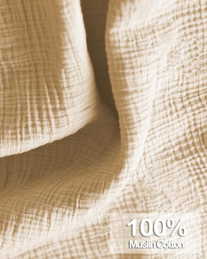 Muslin Nursing Covers for Breastfeeding, Arch Neckline Breast Feeding Covers for Women, Moms Privacy Breathable Summer Nursing Apron, Enlarged Soft Feeding Cover (Beige Khaki Heart)