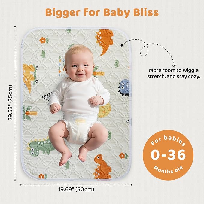 Diaper Changing Pads for Baby, Portable Change Mat, 3Layers Waterproof Change Pad Foldable Absorbent Mats for Women, Reusable Incontinence Underpads for Patient 20''x27.5''