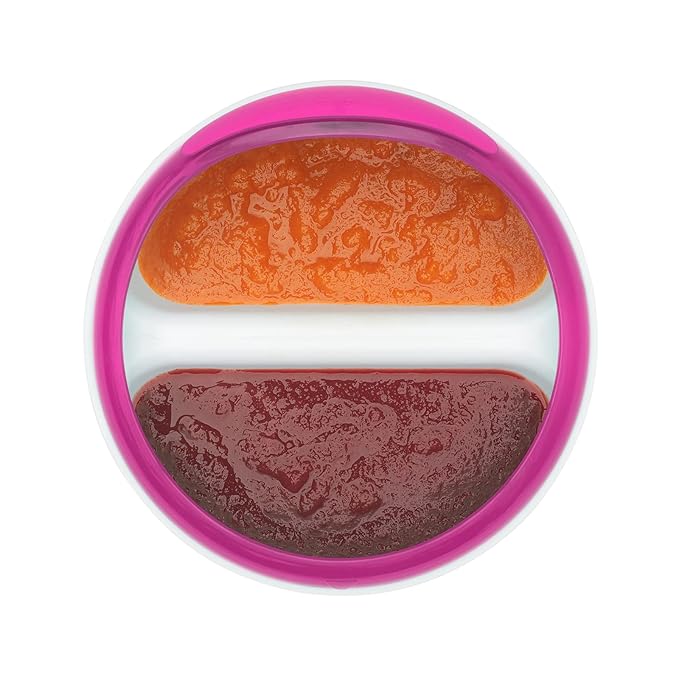 OXO Tot Divided Feeding Dish with Removable Ring Pink