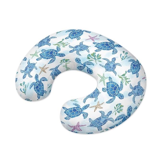Sea Turtle Pillow Case Soft and Comfy Breastfeeding Pillows Covers, Snug Fits Nursing Pillow Slipcovers for Boys Girls, Machine Washable