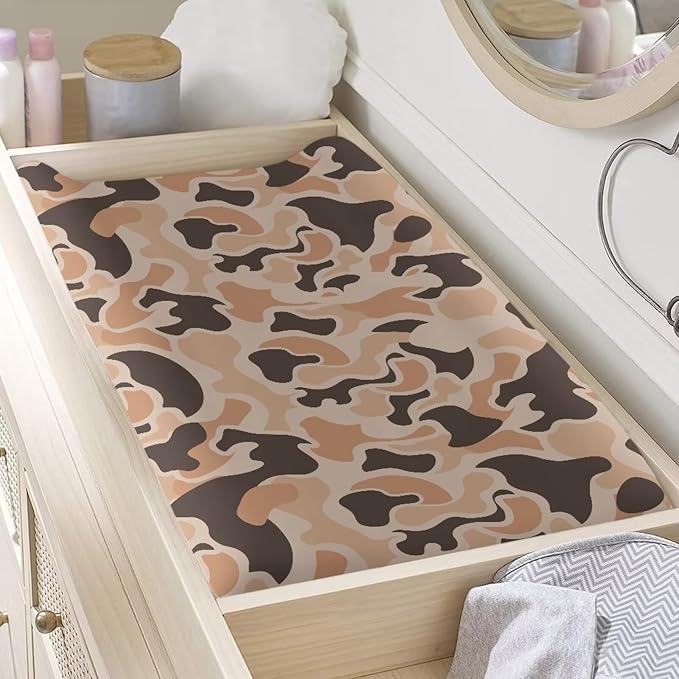 Camo Hunting Duck Diaper Change Table Covers for Girls Diaper Changing Pad Cover for Baby Easy to Install Changing Mat Cover