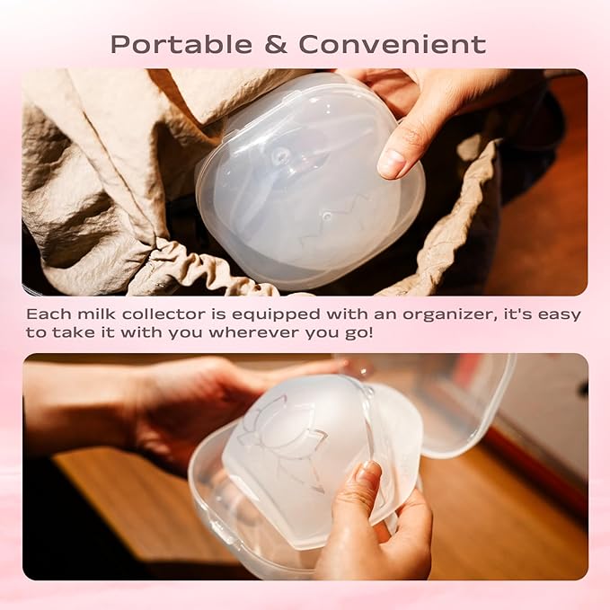 Milk Collectors for Breastfeeding Breast Milk Collector Milk Catcher for BreastfeedingMilk Catcher for Breastfeeding Post Partum Essentials Breast Feeding Essentials (2.5oz/70ml, 2 Counts)