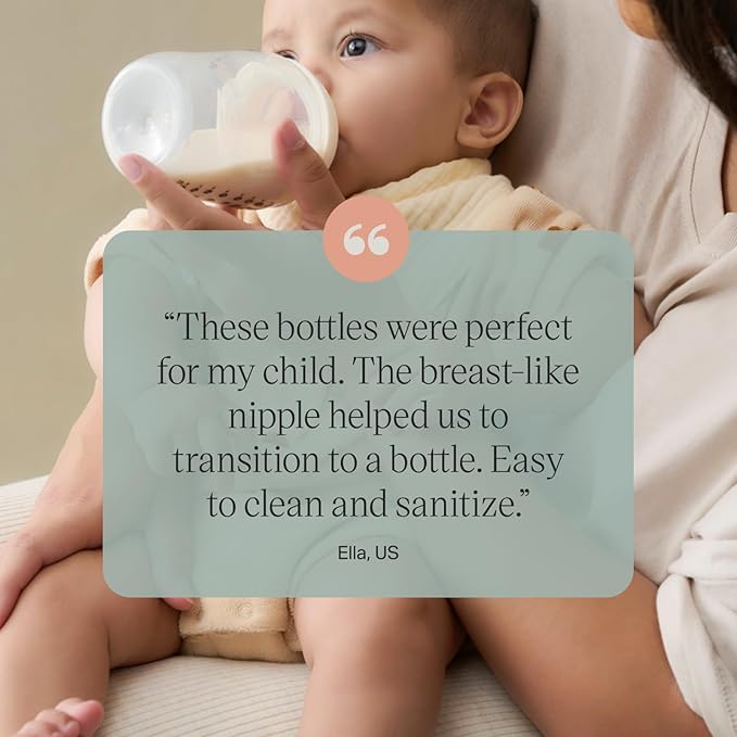 Tommee Tippee Natural Start Baby Bottle,11oz,Thicker Feed,Breast-Like Nipple for Babies 6 Months+,Clear,(Pack of 18)
