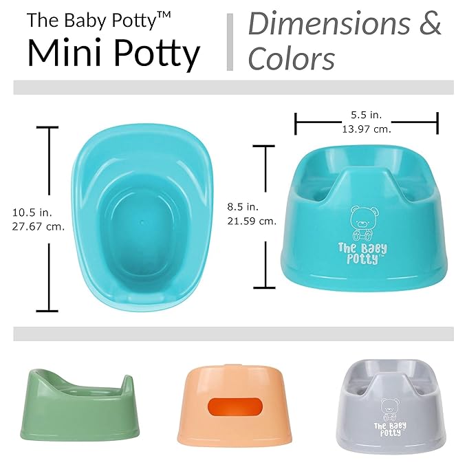 The Baby Potty - Mini Potty | Early Potty Training | Elimination Communication | Portable & Lightweight | Promote Independence | Child Training Toilet (Turquoise)