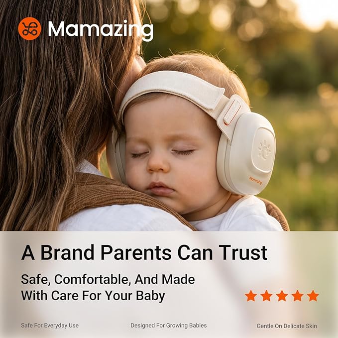 MAMAZING Baby Ear Muff for Newborns & Toddlers 3-48 Months, 25dB Noise Cancelling Headphones for Airplane, Party and Firework