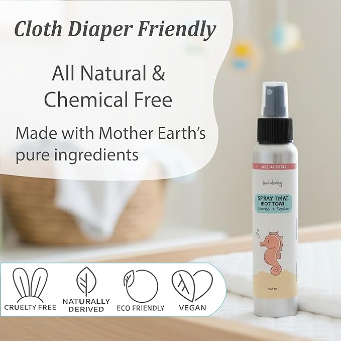 Balm Baby Spray That Bottom - Diaper Rash Cream Spray – No Touch - No Rub - Travel Friendly Skin Aid To Cleanse, Moisturize, Soothe, Prevent and Heal – 4oz All Natural, Vegan, Herbal Diaper Care