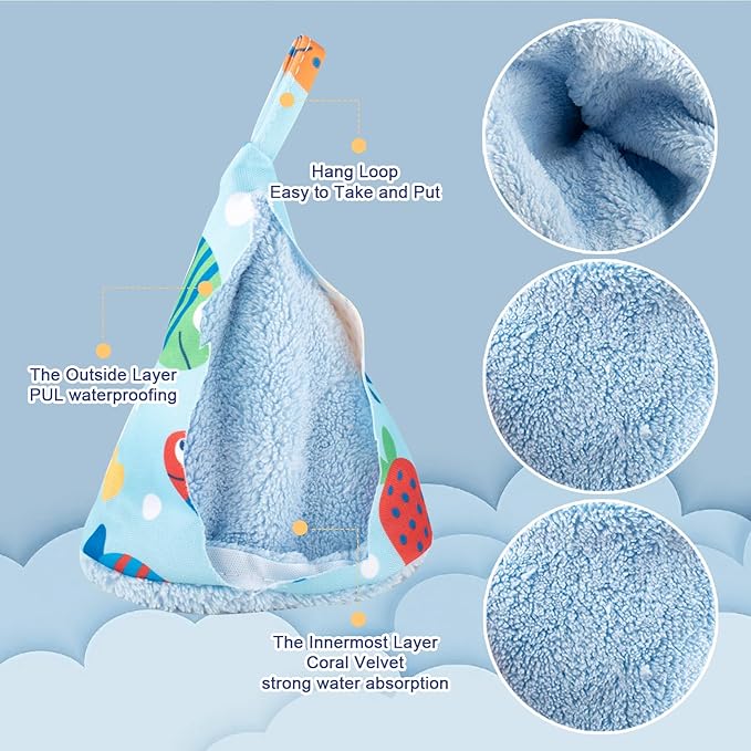 10 Pcs Coral Velvet Peepeeteepe Baby Boy with Storage Bag & Laundry Bag, Strong Water Absorption Pee Peep Teepee for Baby Boy, Reusable Pee Covers for New Parents Gift