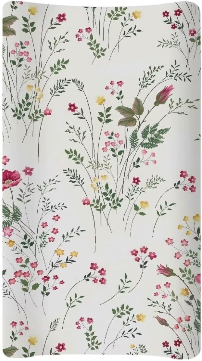 Floral Changing Pad Cover Waterproof Stain Resistant Universal Tray Table Mat Cozy Table Sheets Stretchy Breathable Nursery Pad Change Cover