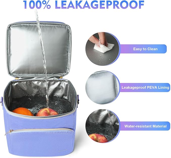 Breastmilk Cooler Bag with Ice Pack, Insulated Baby Bottle Tote Bags Fits 6 Bottles Up to 9 Ounce, Double Layer Breastmilk Travel Carrying Case for Nursing & Working Mom