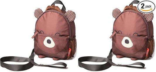 Diono Bear Character Kids Mini Back Pack Toddler Leash & Harness for Child Safety, with Padded Shoulder Straps for Child Comfort (Pack of 2)