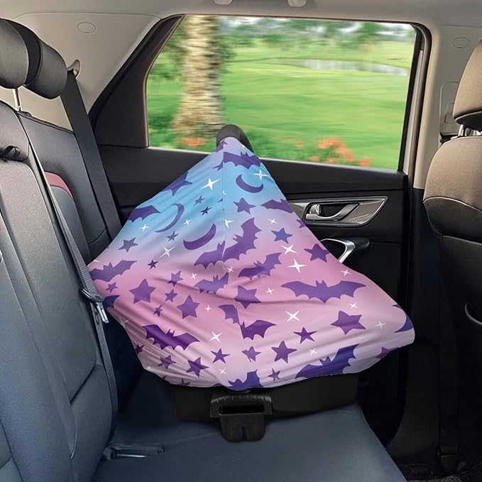 Belidome Gothic Baby Stuff Bat Breastfeeding Cover for Women Carseat Covers Baby Nursing Shawls Breathable Stretchy