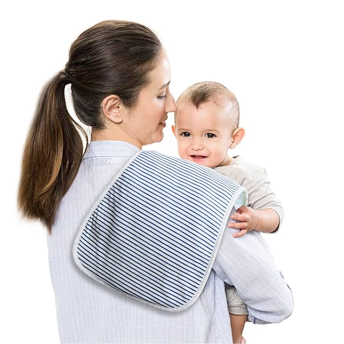 Hakochia Burp Cloths for Baby Boy & Girl Organic Cotton Large Unisex Burp Clothes Extra Absorbent Soft Neutral Burping Rags Spit Up Cloth Sets for Newborns 8 Pack