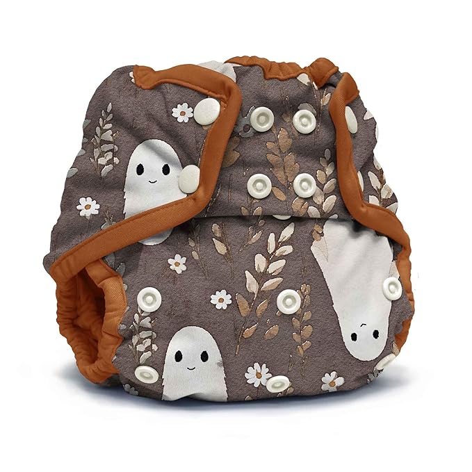 Kanga Care Rumparooz Double Leg Gusset Reusable Cloth Diaper Cover One Size Snap | Boo 6-35 lbs