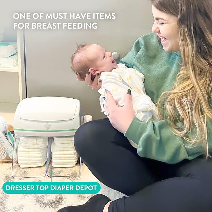 Prince Lionheart Warmies Wipes Warmer Designed for Reusable Cloth Wipes | Soft Glow Nighlight | Includes 1 everFRESH Pillow and 12 Warmies Cloth Wipes