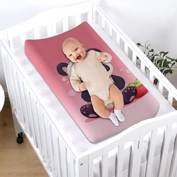 Changing Pad Covers for Boys Girls, Panda Diaper Changing Table Pad Cover Soft Breathable Changing Mat Cover for 32''x16" Cute Birthday Gifts for Baby