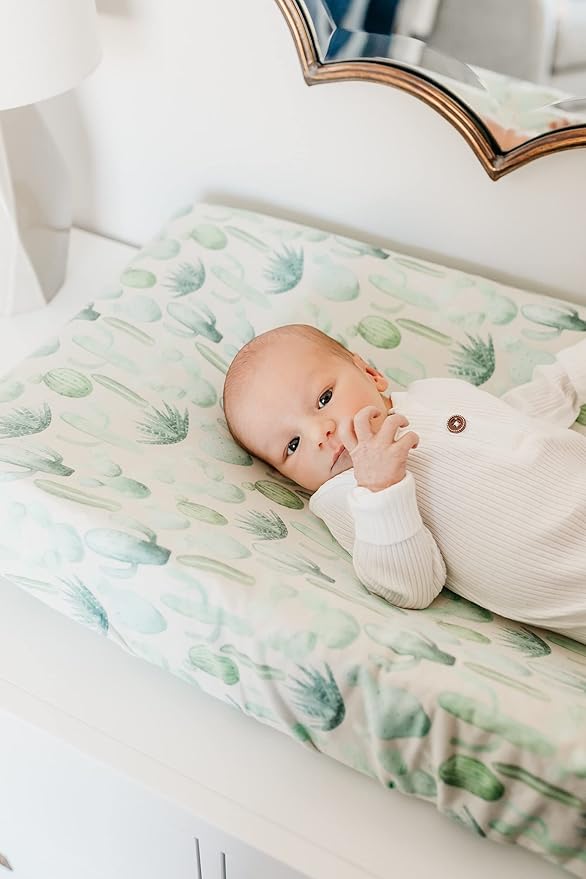 Premium Knit Diaper Changing Pad Cover Desert by Copper Pearl