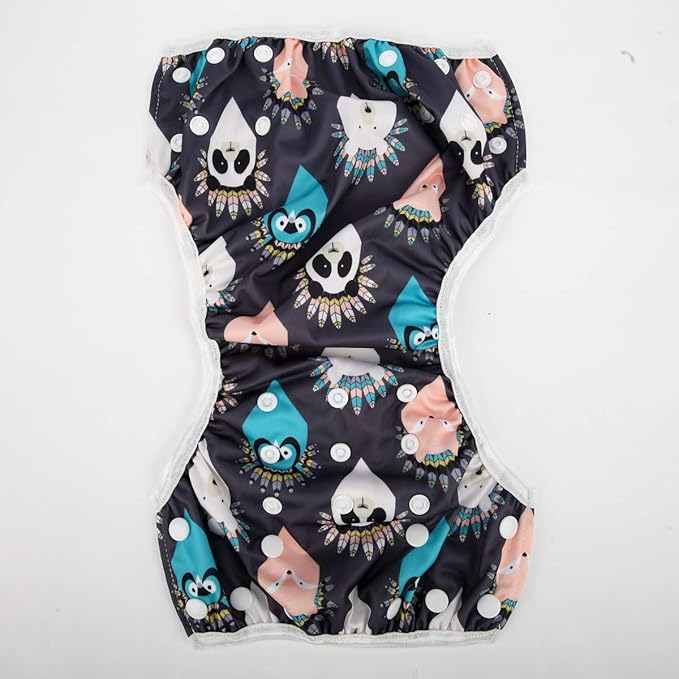 Baby Swim Diaper Nappy Pants Reusable Adjustable 0-2 Years Old Toddler Small (Small, Native Animal)