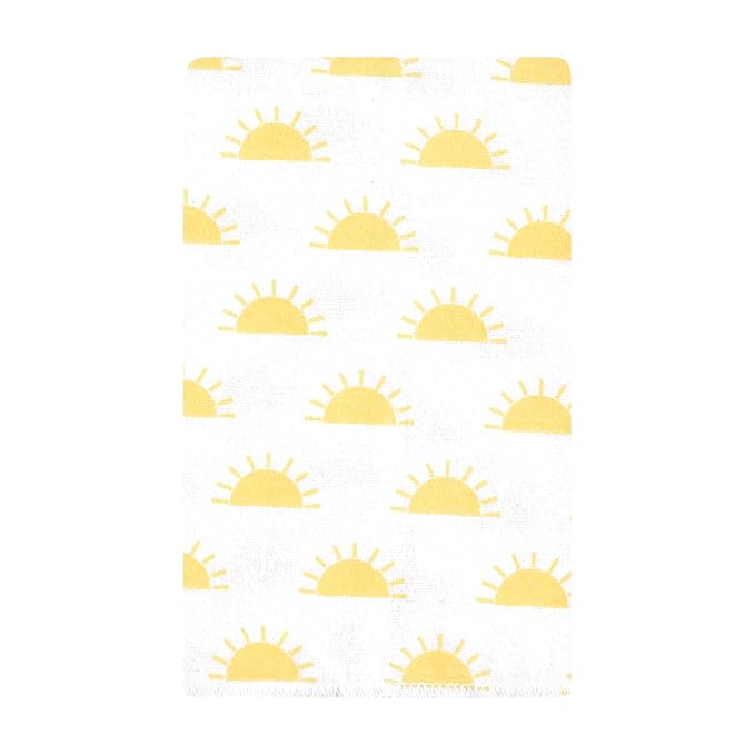 Hudson Baby Unisex Baby Cotton Flannel Burp Cloths 10-Pack, Sunshine and Rainbows, One Size