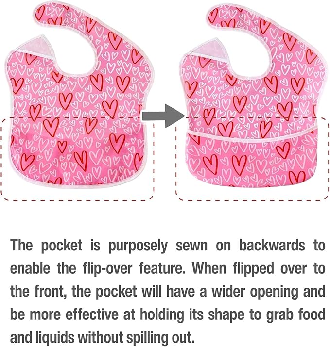 PandaEar 5 Pack Baby Bibs for Boys & Girls, Waterproof Adjustable Mealtime Bibs for Toddler 6-24 Months, Lightweight Soft