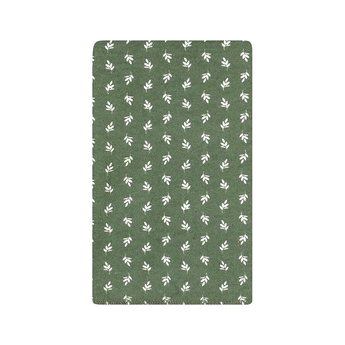 Hudson Baby Unisex Baby Cotton Flannel Burp Cloths, Eucalyptus 10-Pack, One Size