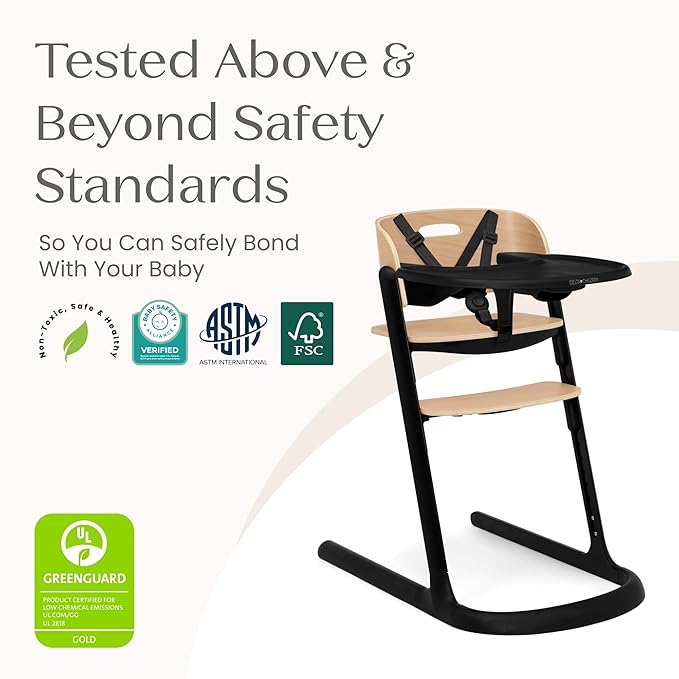Delta Children Versa Adjustable 3-in-1 High Chair for Babies & Toddlers - 3 Growing Stages from Infant to Adult Seating - Greenguard Gold Certified, Black