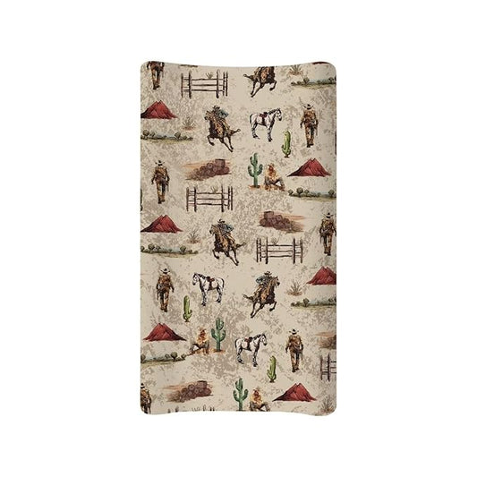 Horse Westren Baby Changing Pad Cover Infant Newborn Diaper Table Change Mat Sheet Cover Changing Table Covers for Boys Girls