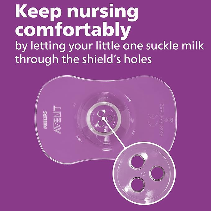 Philips AVENT Nipple Shields with Storage Case, 2 Pack, Medium, SCF153/03