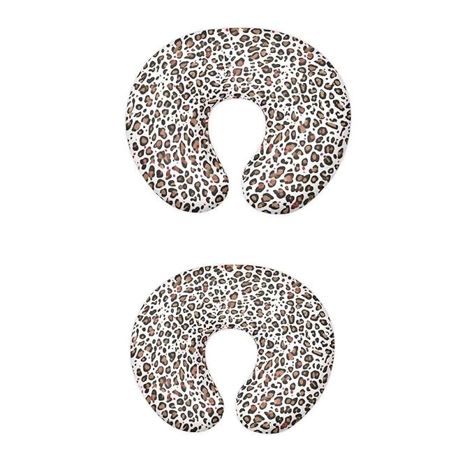White Brown Leopard Breastfeeding Pillow Slipcover for Baby Breastfeeding Nursing Pillow Slipcovers Super Soft Lightweight and Easy to Clean
