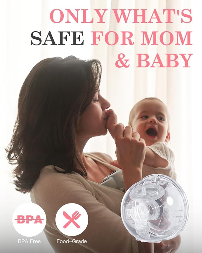 Wearable Breast Pump S12, Electric DoublePump Hands-Free Breastfeeding Pump, 12 Adjustable Suction Levels, Portable Low Noise Hospital-Grade Breast Pump with Carrying Bag, 24mm, 2 Pack, White