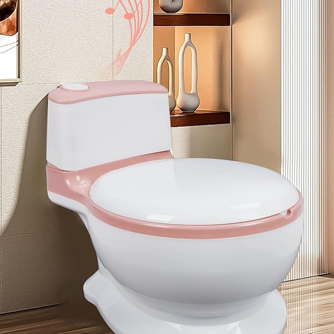 Potty Training Toilet, Portable Kids Potty Training Seat, Toddler Kid Children Toilet Chair with Cleaning Brush Adjustable Removable Potty Pot Non Slip for Toddler Baby Kids ()