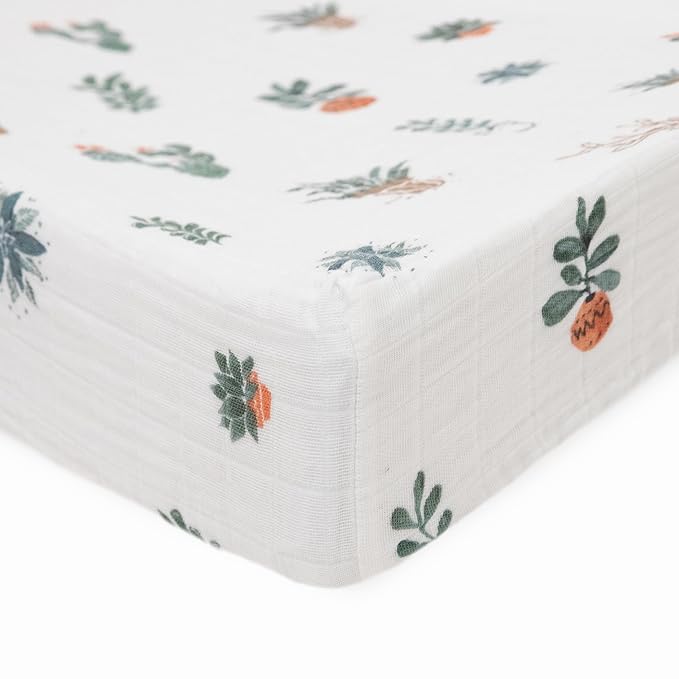 Little Unicorn Changing Pad Cover for Newborns & Infants | Soft & Breathable Muslin Fabric | Baby Diaper Changing Table Pad Cover (Prickle Pots)