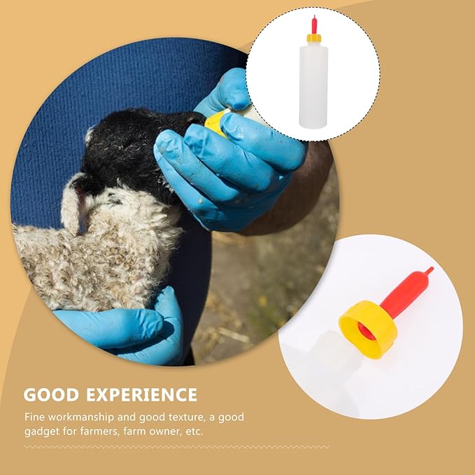 Cabilock 5 sets lamb feeding bottle kid livestock drink bottle jug baby goat calf milk water bottle pet bottles animal bottle for farm accessories