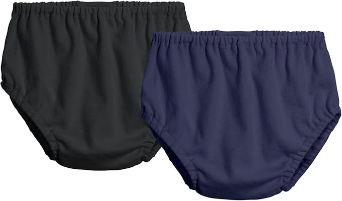 City Threads Cotton Diaper Covers for Girls and Boys 2-Pack, Made in USA Baby Bloomers, Wear Over Disposable and Cloth