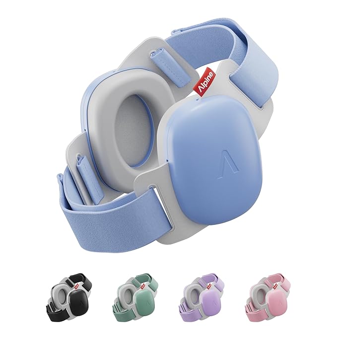 Alpine Muffy Baby Comfort - Protects Hearing for Babies and Toddlers - CE & ANSI Certified - Headband for Safe fit & Comfort - Adjustable for Ages 3-48 Months - 24dB Sound Reduction, Blue