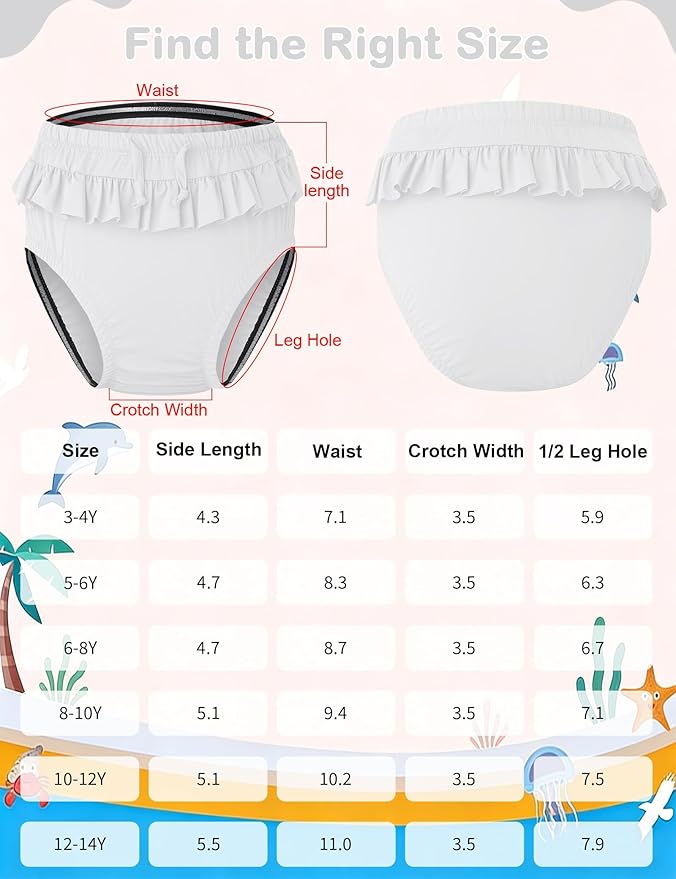 Youth Special Needs Reusable Swim Diapers Swimwear for Incontinence Diaper Covers Waterproof,Leakproof