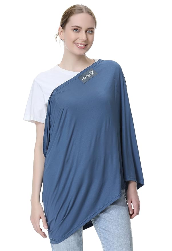 NeoTech Care Baby Nursing Cover Breastfeeding Scarf | Soft Fabric (Blue)
