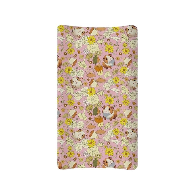 Pink Space Baby Changing Pad Cover Hamster Diaper Covers for Boys Mat Sheet Cover Changing Table Covers for Boys Girls