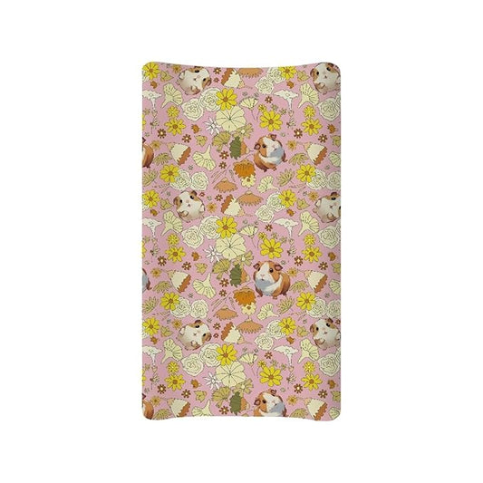 Pink Space Baby Changing Pad Cover Hamster Diaper Covers for Boys Mat Sheet Cover Changing Table Covers for Boys Girls