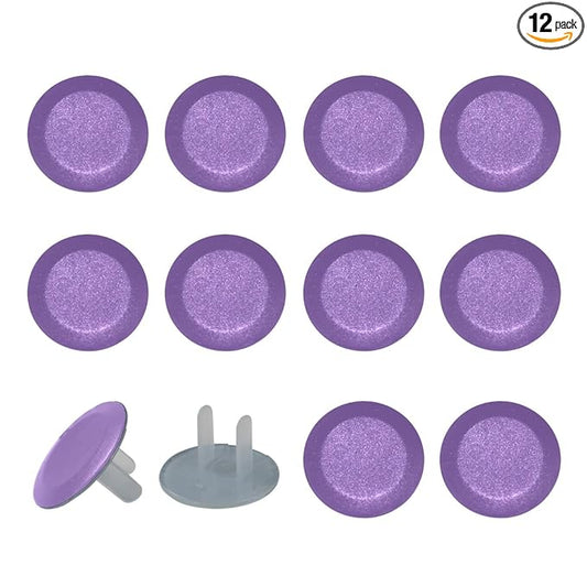 Pure Purple Color Outlet Covers Baby Proofing - Plug Covers for Electrical Outlets, Child Proof Socket Covers, Baby Safety Products for Home, Office