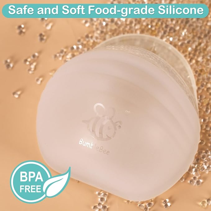 BumbleBee Wearable Milk Collector | Hands-Free, Kick-Proof, Portable Silicone Milk Saver for Breastfeeding Moms | Discreet, Comfortable - 3oz/90ml, 1 Count